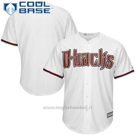 Maglia Baseball Uomo Arizona Diamondbacks Majestic Bianco Cool Base